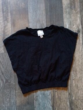 Industry Republic Clothing Black Short Sleeve Crop Top 100% Cotton